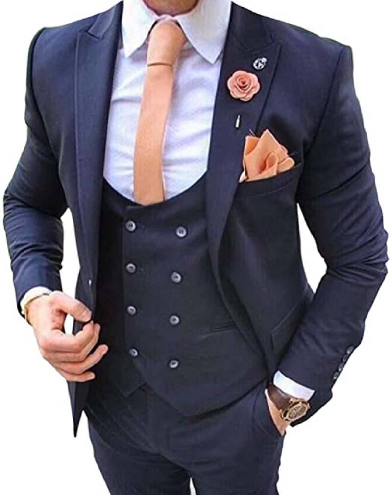 ชุดสูทผู้ชายสีน้ำเงินกรมท่า 3  - Men Formal Wear Pants บทวิจารณ์และราคา
