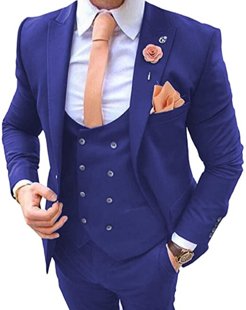 ชุดสูทผู้ชายสีน้ำเงินกรมท่า 3  - Men Formal Wear Pants บทวิจารณ์และราคา