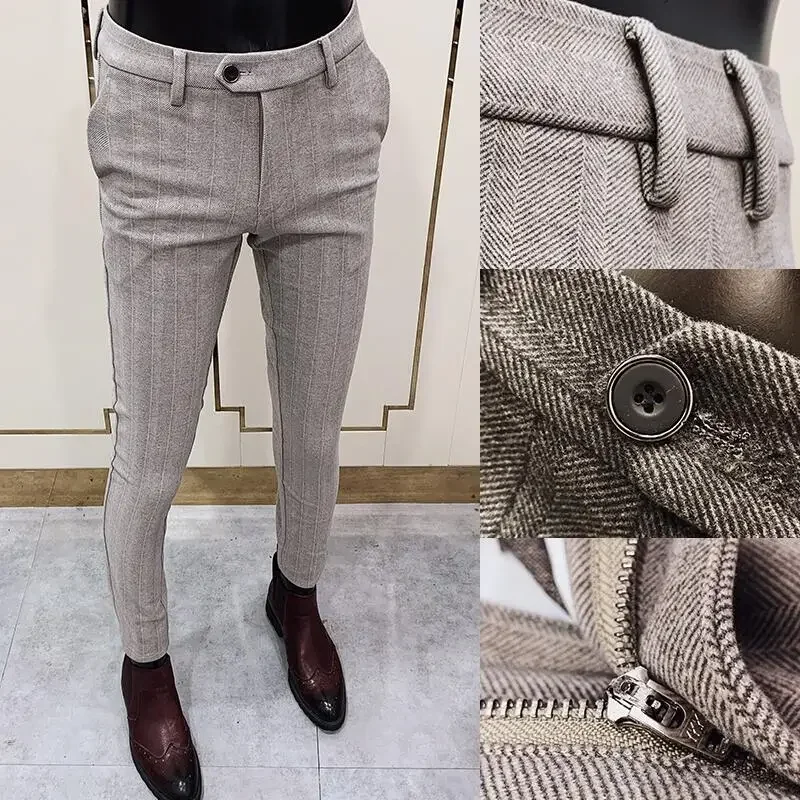 กางเกงสูททำด้วยผ้าขนสัตว์เนื้อ - Men'S Formal Wear In Winter บทวิจารณ์และราคา