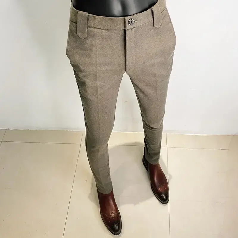 กางเกงสูททำด้วยผ้าขนสัตว์เนื้อ - Men'S Formal Wear In Winter บทวิจารณ์และราคา
