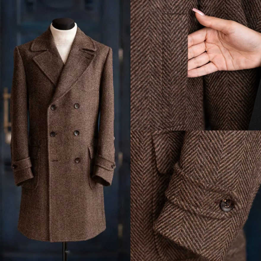 เสื้อโค้ทผู้ชายลายก้างปลาแบบโม - Men'S Formal Wear In Winter บทวิจารณ์และราคา