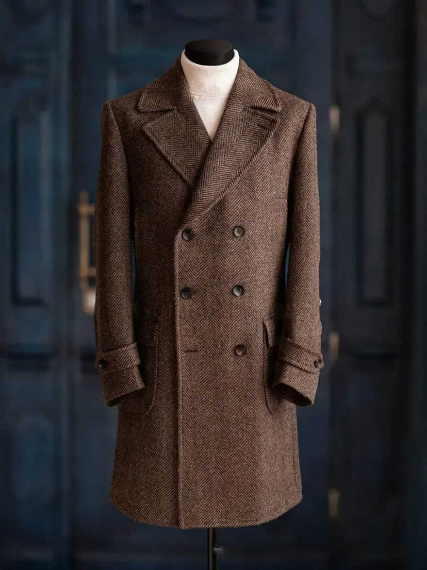 เสื้อโค้ทผู้ชายลายก้างปลาแบบโม - Men'S Formal Wear In Winter บทวิจารณ์และราคา
