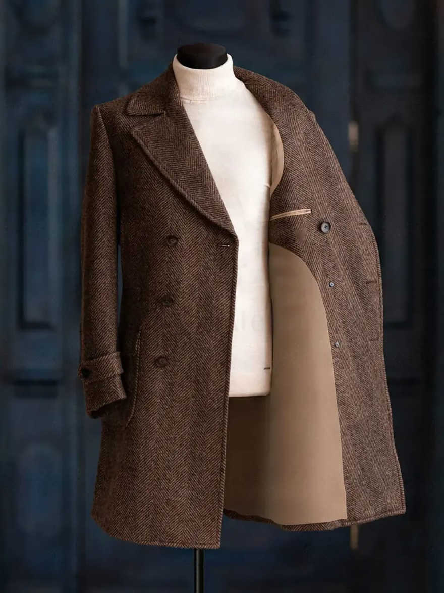 เสื้อโค้ทผู้ชายลายก้างปลาแบบโม - Men'S Formal Wear In Winter บทวิจารณ์และราคา