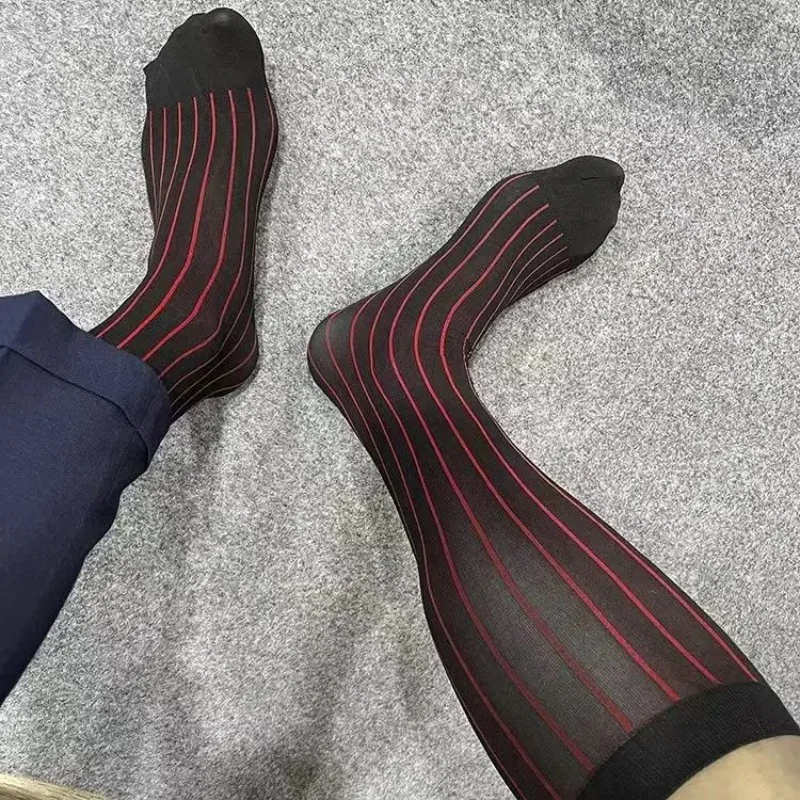 ถุงเท้าลายทางผู้ชาย ถุงเท้ายาว - Men Formal Wear Set บทวิจารณ์และราคา