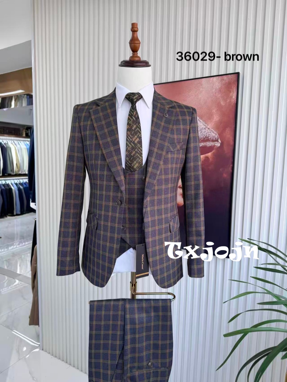 ชุดสูทผู้ชายลายสก็อต 3 ชิ้น ทร - Men Formal Wear Sale บทวิจารณ์และราคา