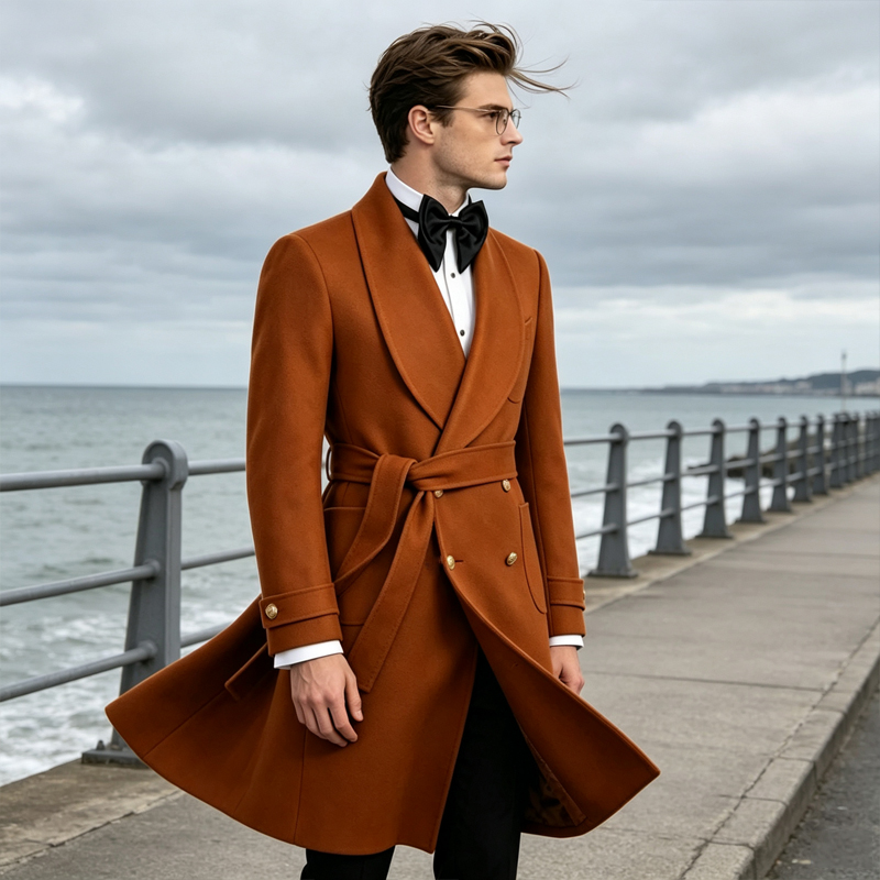 เสื้อโค้ทผู้ชายหรูหรา ผ้าผสมขน - Men'S Formal Wear In Winter บทวิจารณ์และราคา