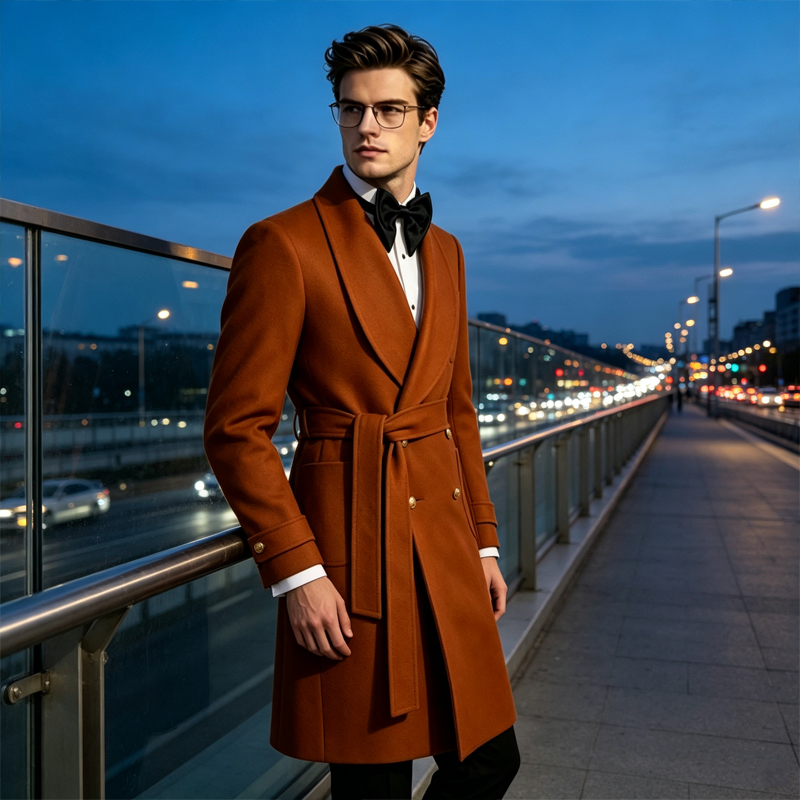 เสื้อโค้ทผู้ชายหรูหรา ผ้าผสมขน - Men'S Formal Wear In Winter บทวิจารณ์และราคา