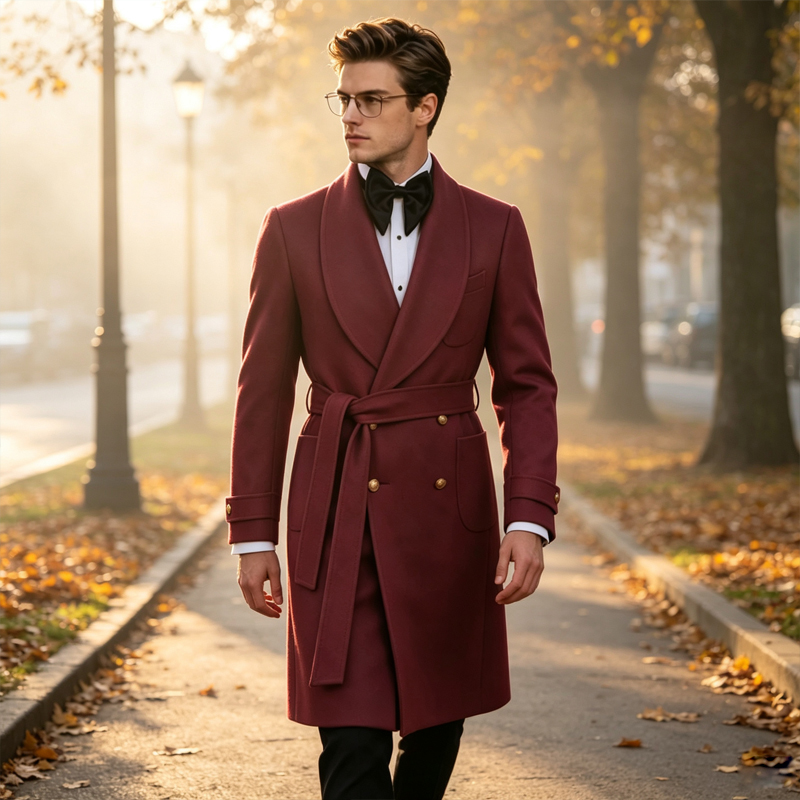 เสื้อโค้ทผู้ชายหรูหรา ผ้าผสมขน - Men'S Formal Wear In Winter บทวิจารณ์และราคา